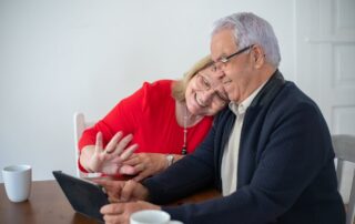 An Elderly Couple in a Video Call